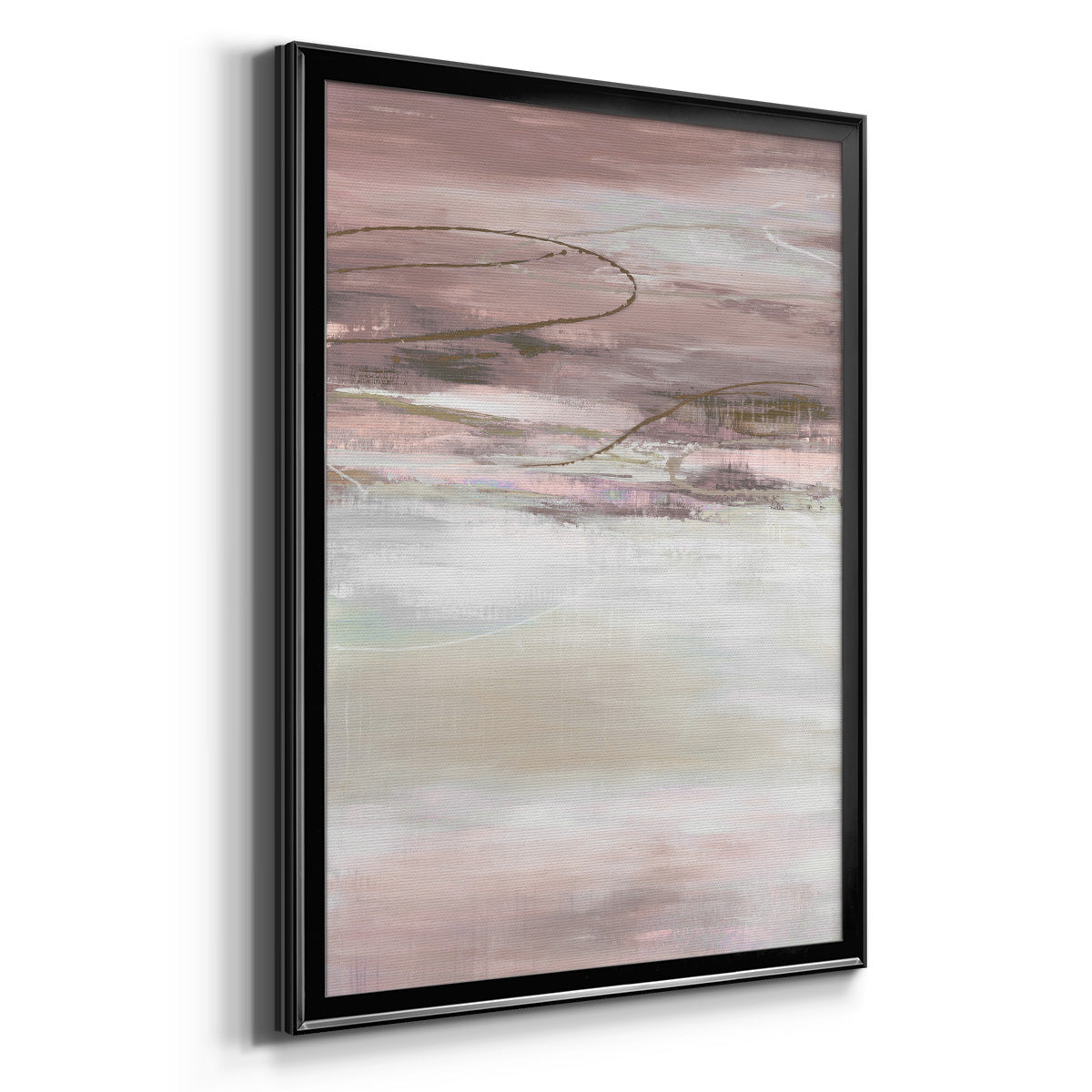 Geo Cache in Pale  - Modern Framed Canvas Print