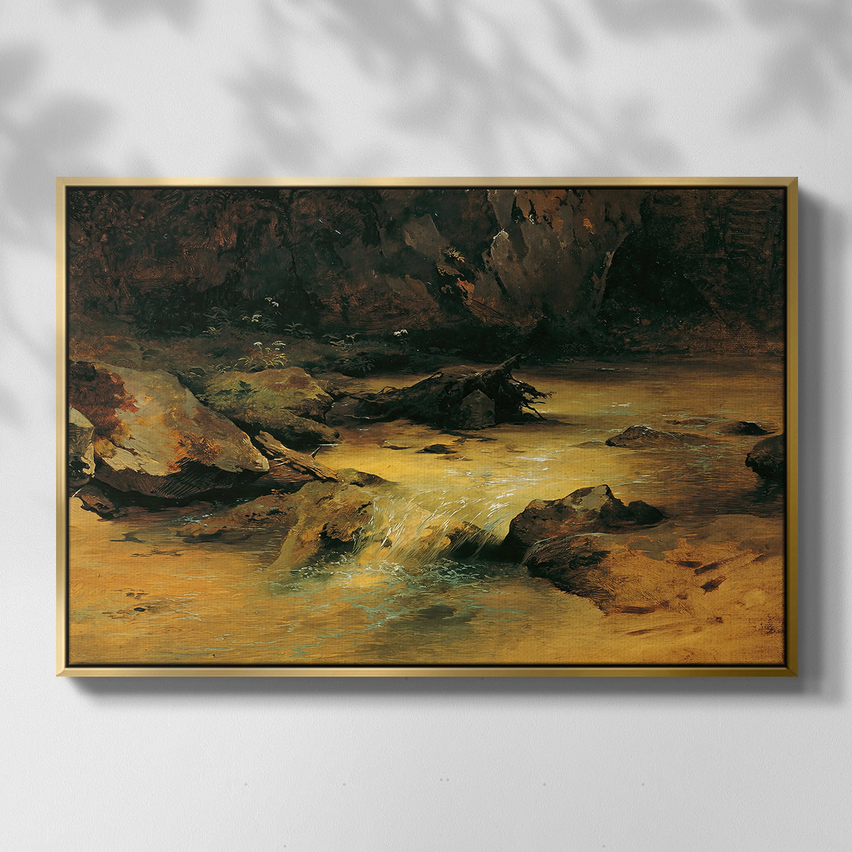 Wildbach (Wild Stream) - Floater Framed Canvas Print