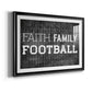 Faith Family Football - Modern Framed Art Print