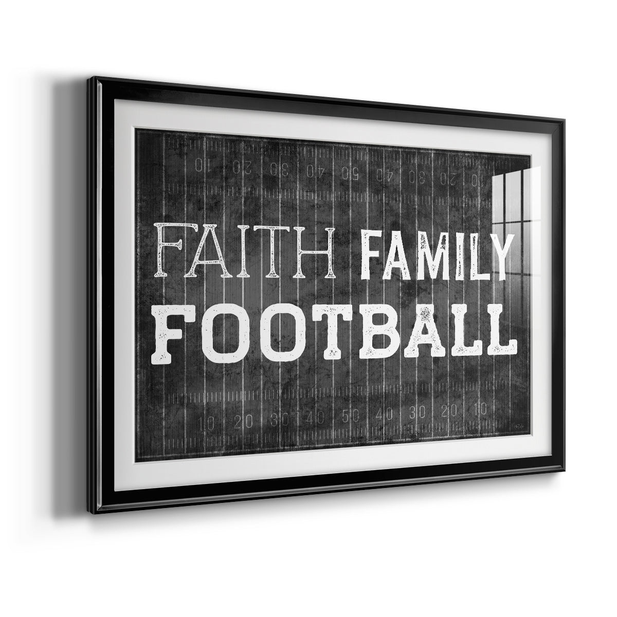 Faith Family Football - Modern Framed Art Print