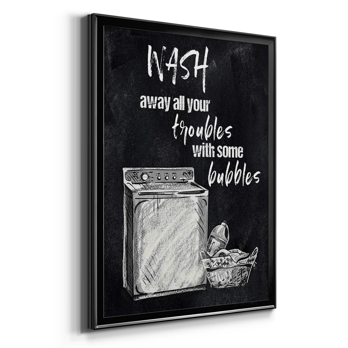 Wash Away Your Troubles - Modern Framed Canvas Print
