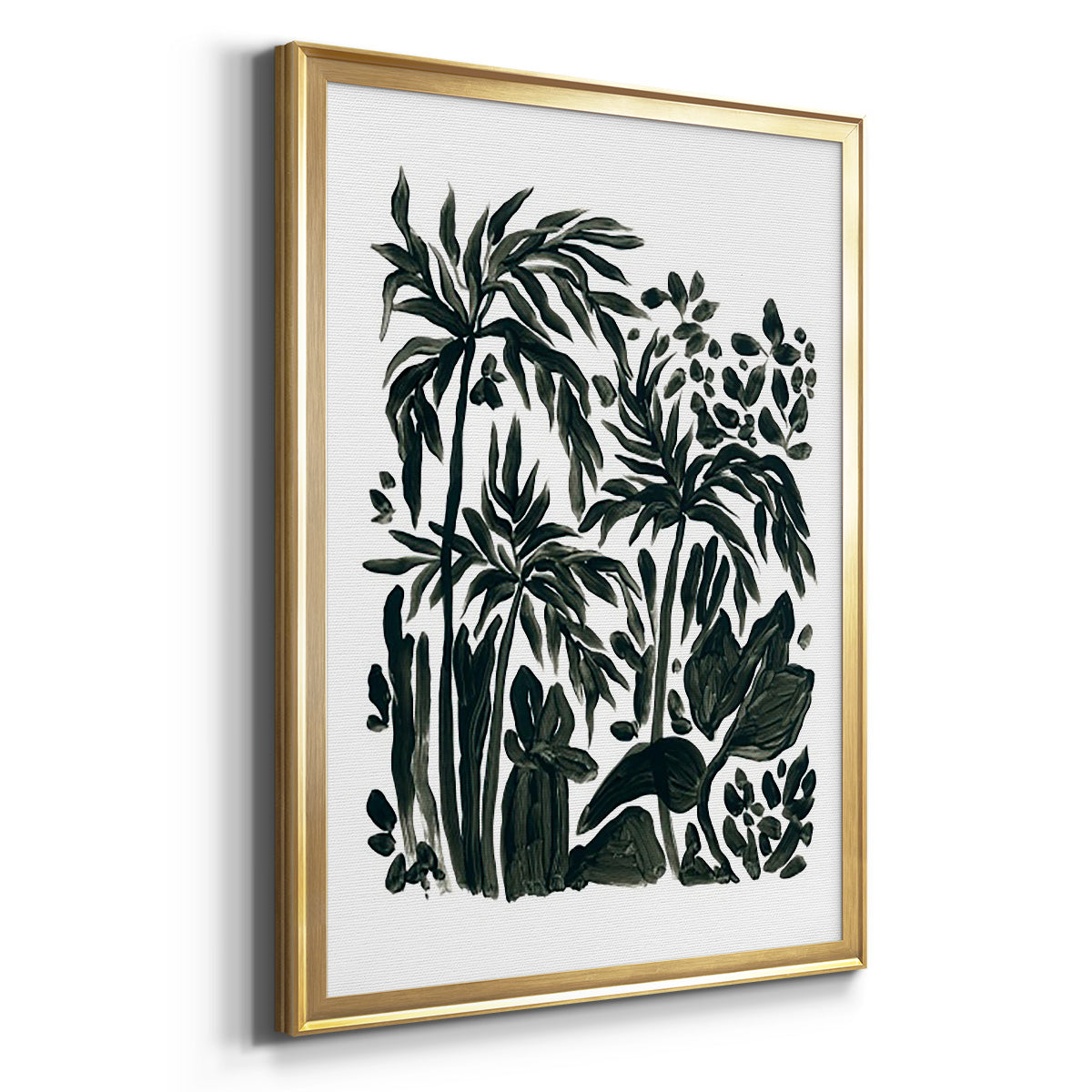 Ink Jungle III - Modern Framed Canvas Print
