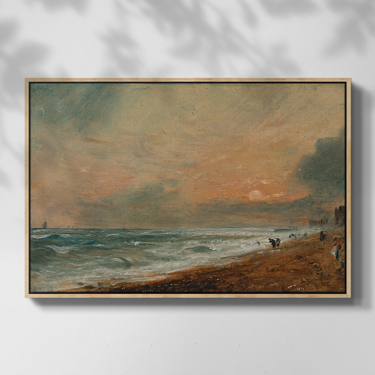 Hove Beach, c. 1824-1826 - Floater Framed Canvas Print