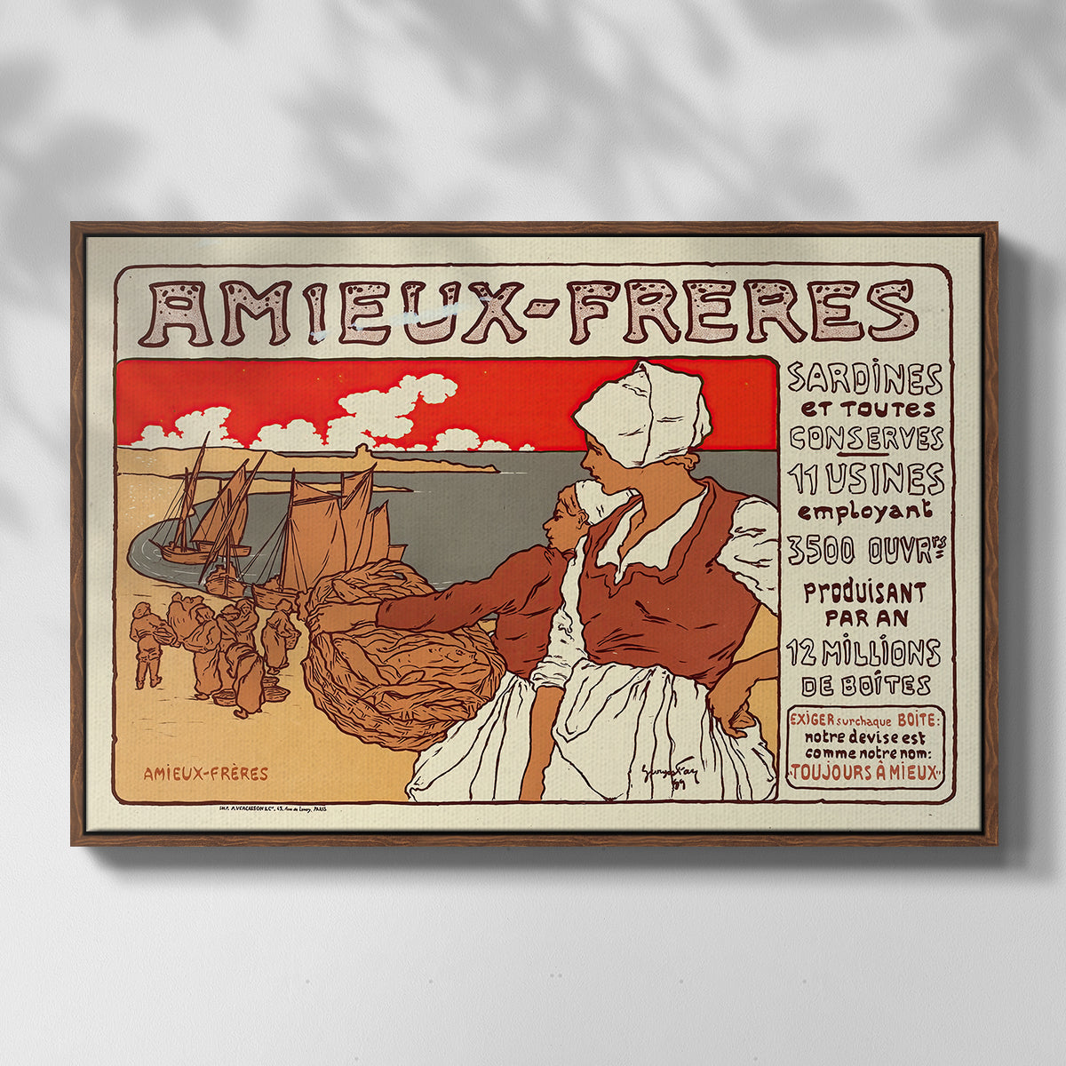 Amieux-Frères (Advertising Poster), 1899 - Floater Framed Canvas Print