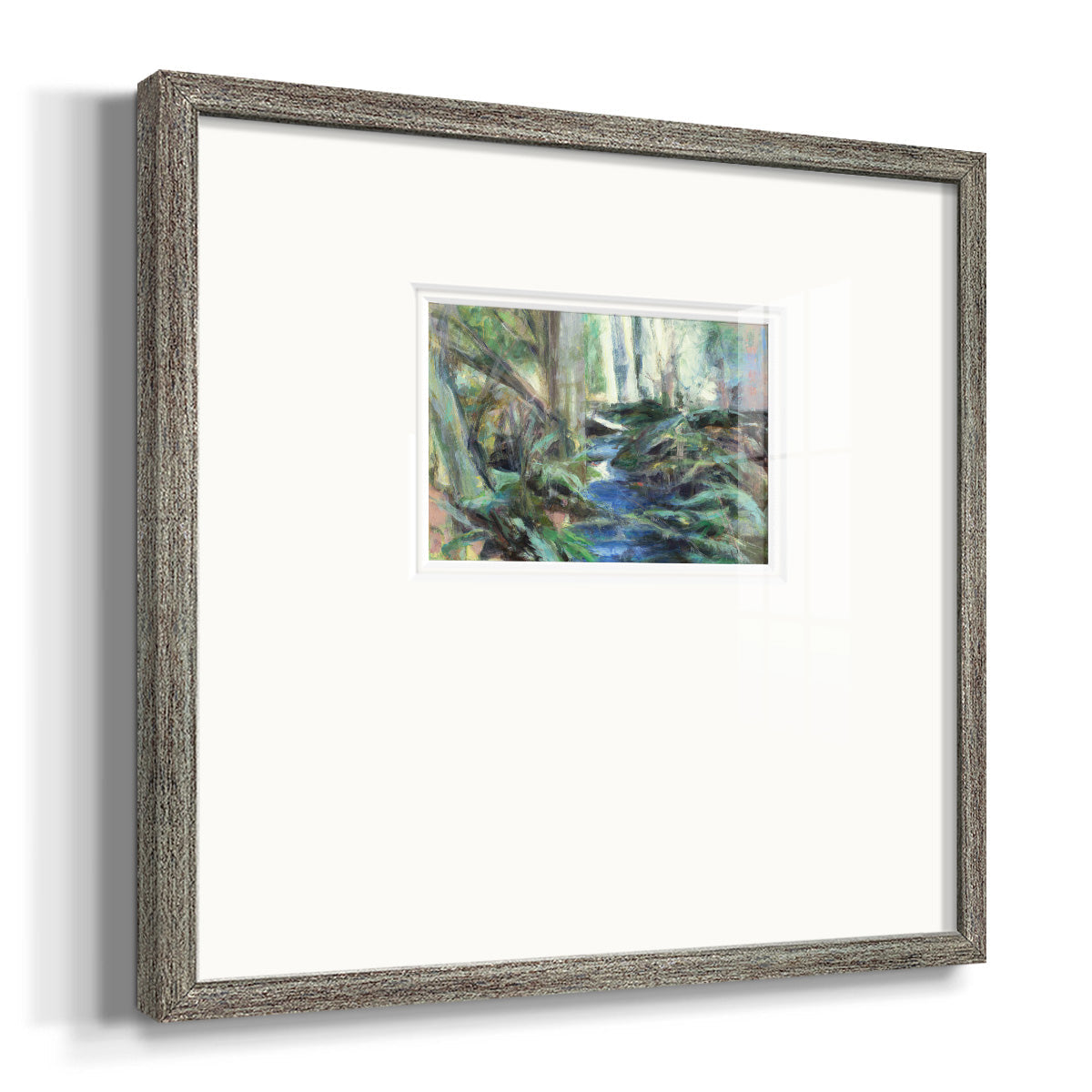 Rambling Blues Premium Framed Print Double Matboard