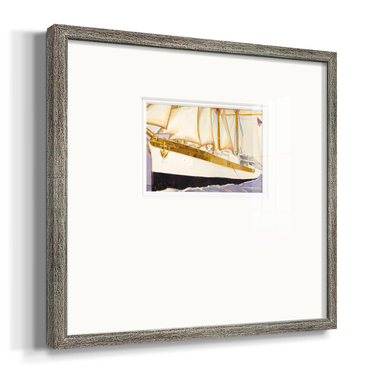 Godlen Sail V Premium Framed Print Double Matboard