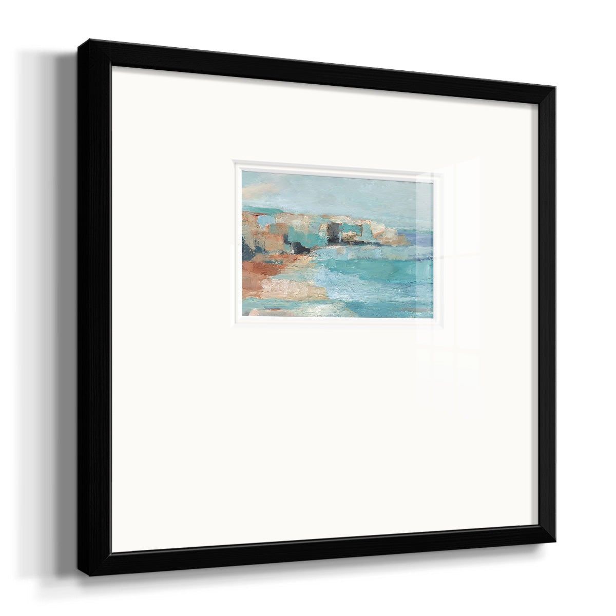 Turquoise Cliff Wall I Premium Framed Print Double Matboard