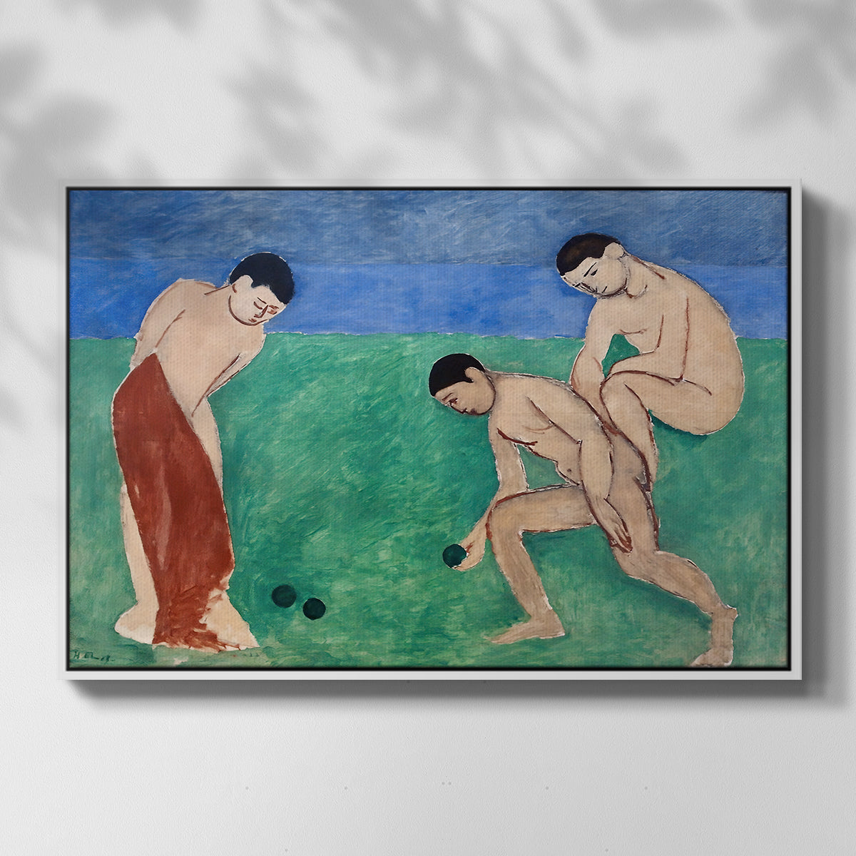 Game of Bowls, 1908 - Floater Framed Canvas Print