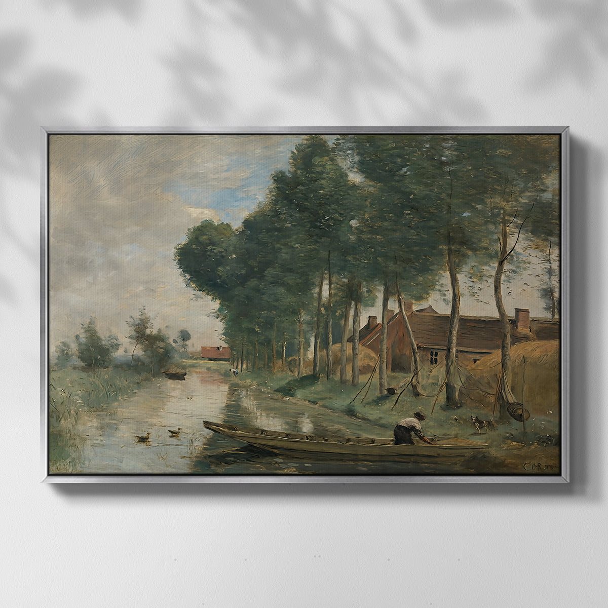 Landscape at Arleux-du-Nord, c. 1871-1874 - Floater Framed Canvas Print