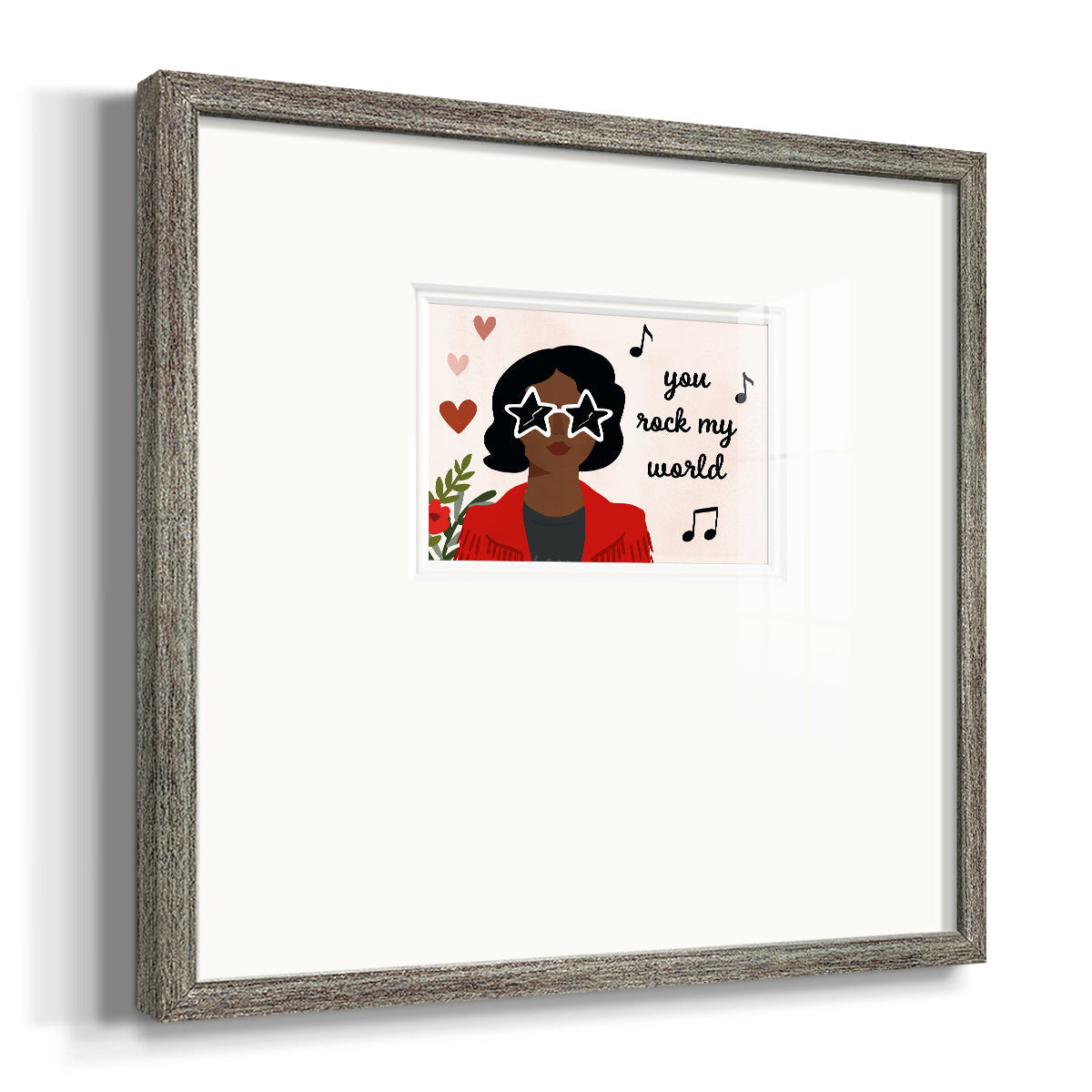 Darling Valentine Collection A - Double Matboard Framed Print