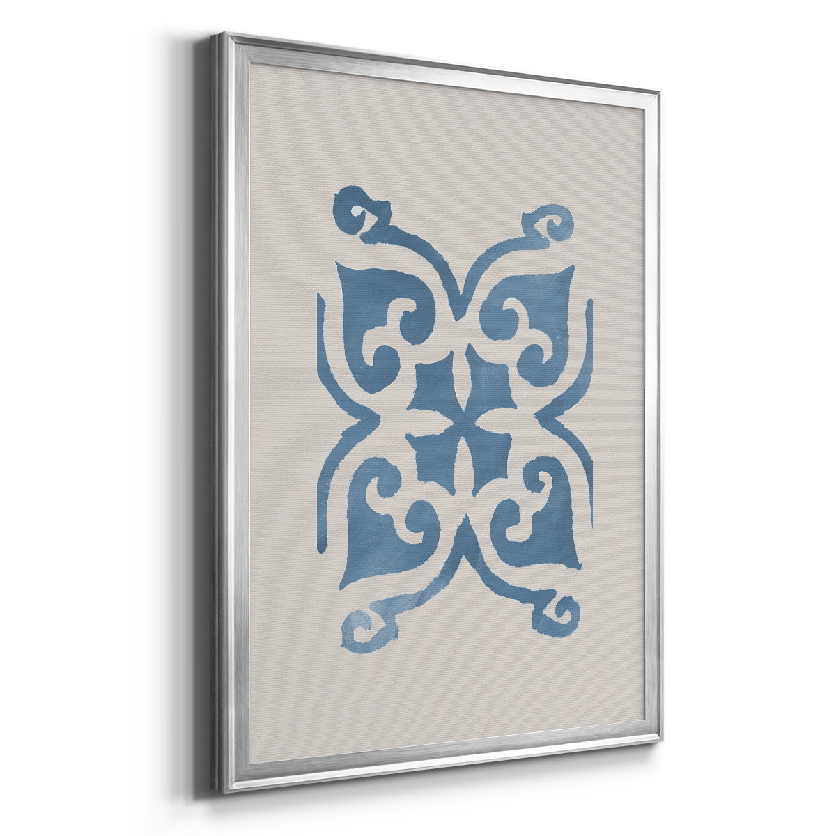 Monochrome Terra Mesa Tile II - Modern Framed Canvas Print