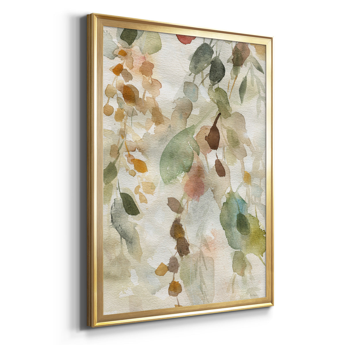 Cascading Nature I - Modern Framed Canvas Print