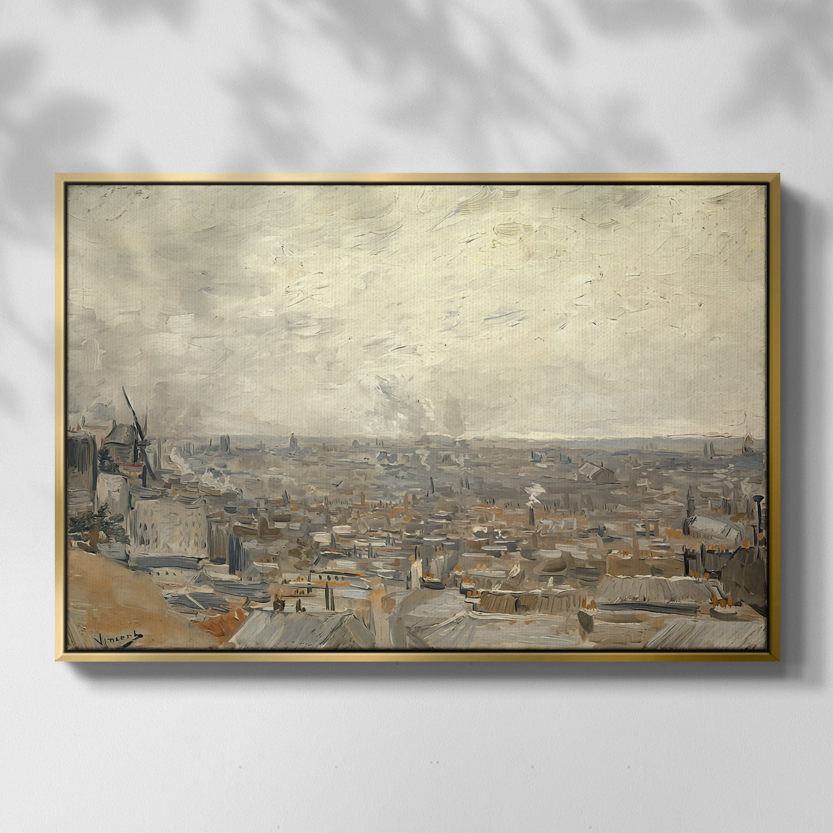 View from Montmartre, 1886 - Floater Framed Canvas Print