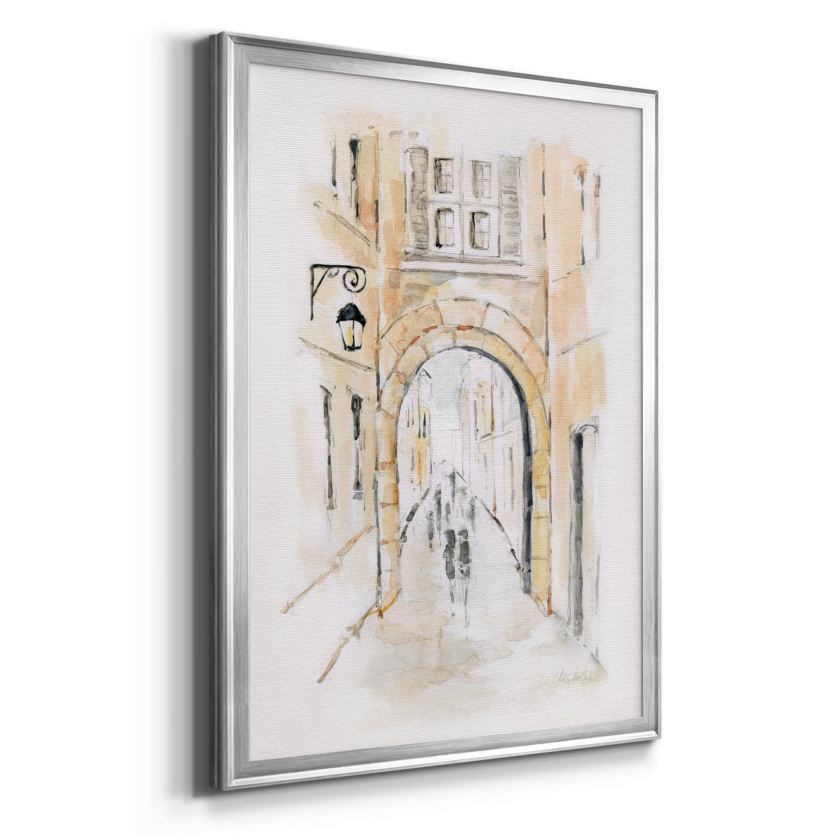 Venice Market Day II - Modern Framed Canvas Print