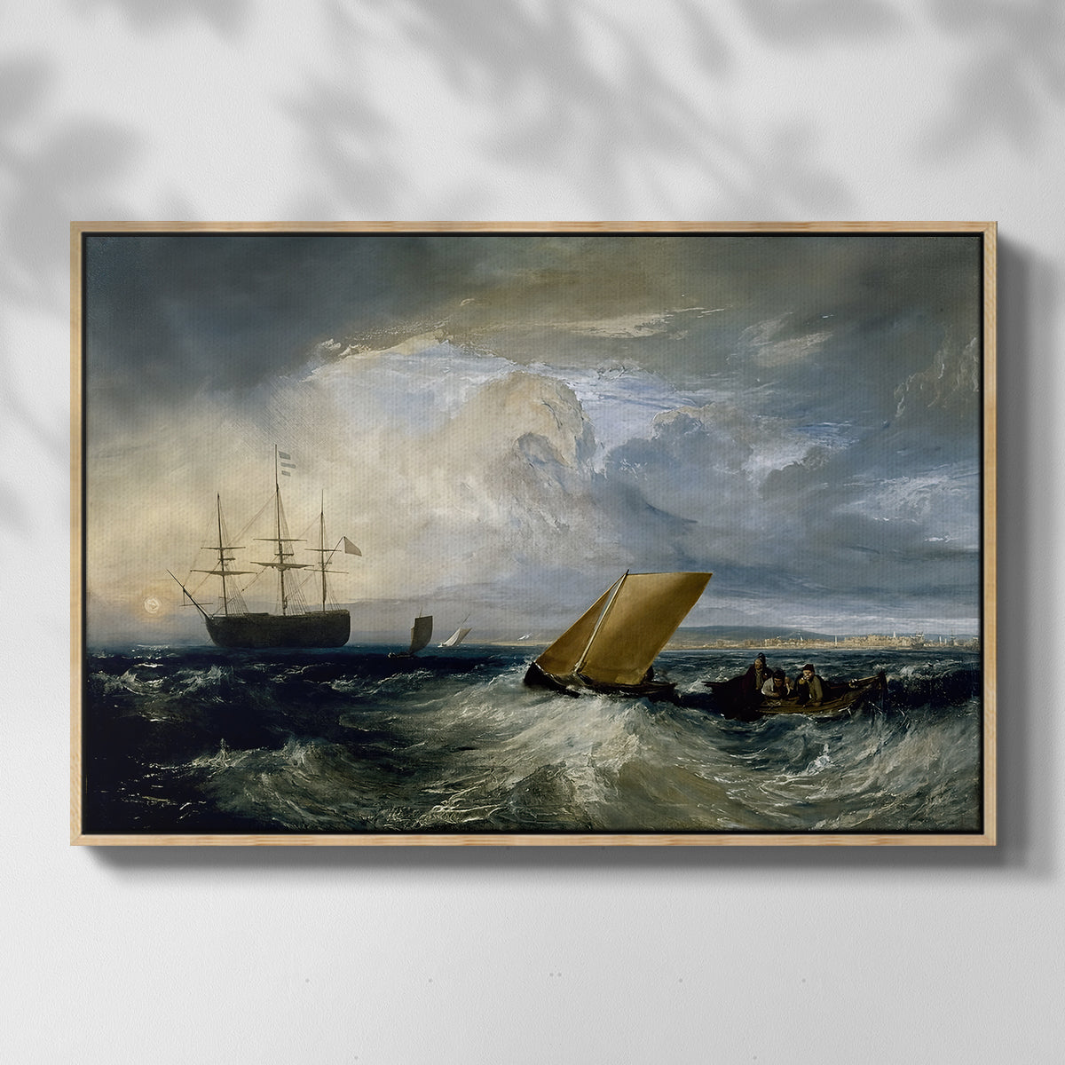 Sheerness as Seen from the Nore, 1808 - Floater Framed Canvas Print