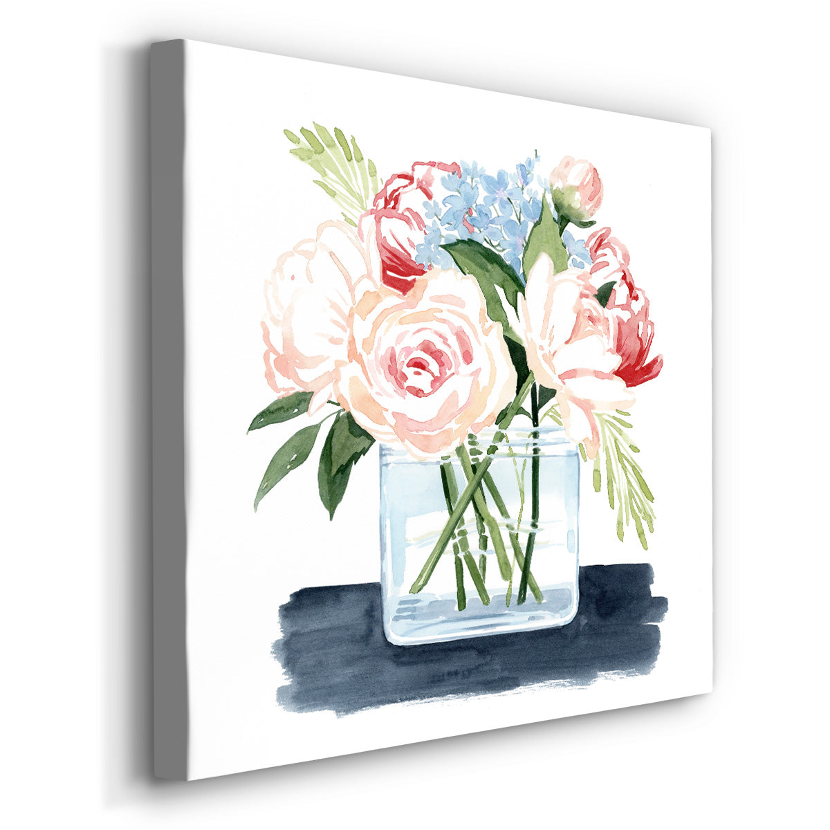 Loose Watercolor Bouquet I - Canvas Art Print