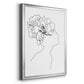 Fashion Floral Sketch I - Modern Framed Canvas Print