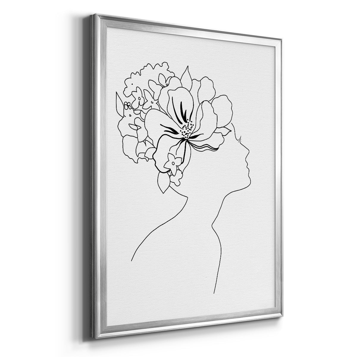 Fashion Floral Sketch I - Modern Framed Canvas Print
