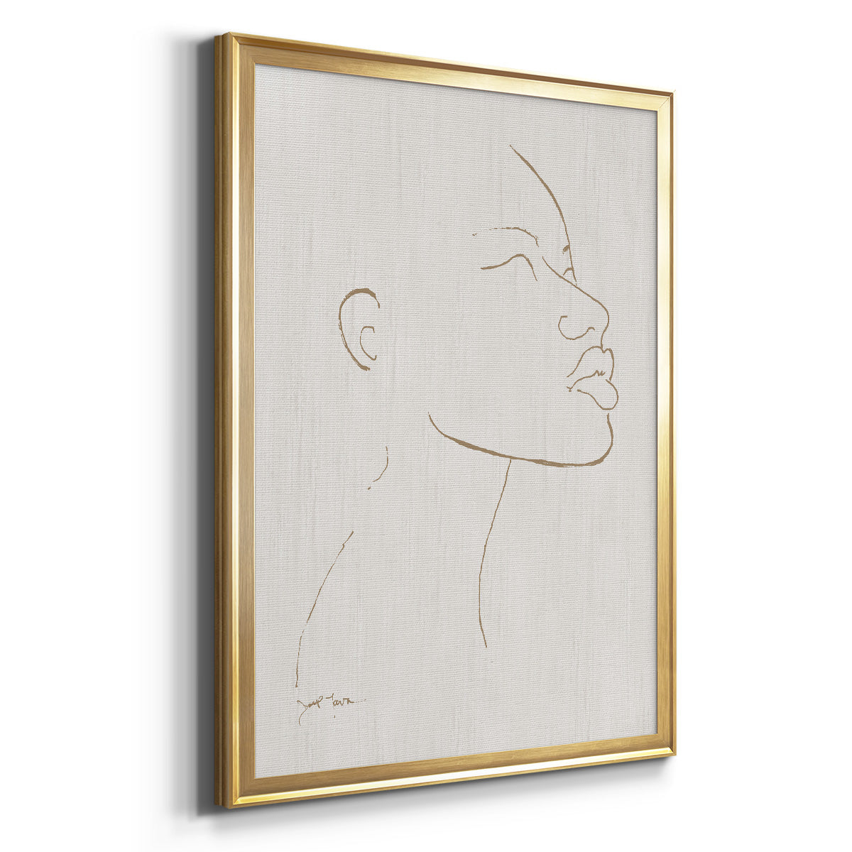 Portrait Sketch I - Modern Framed Canvas Print