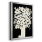 Floral Silhouette - Modern Framed Canvas Print