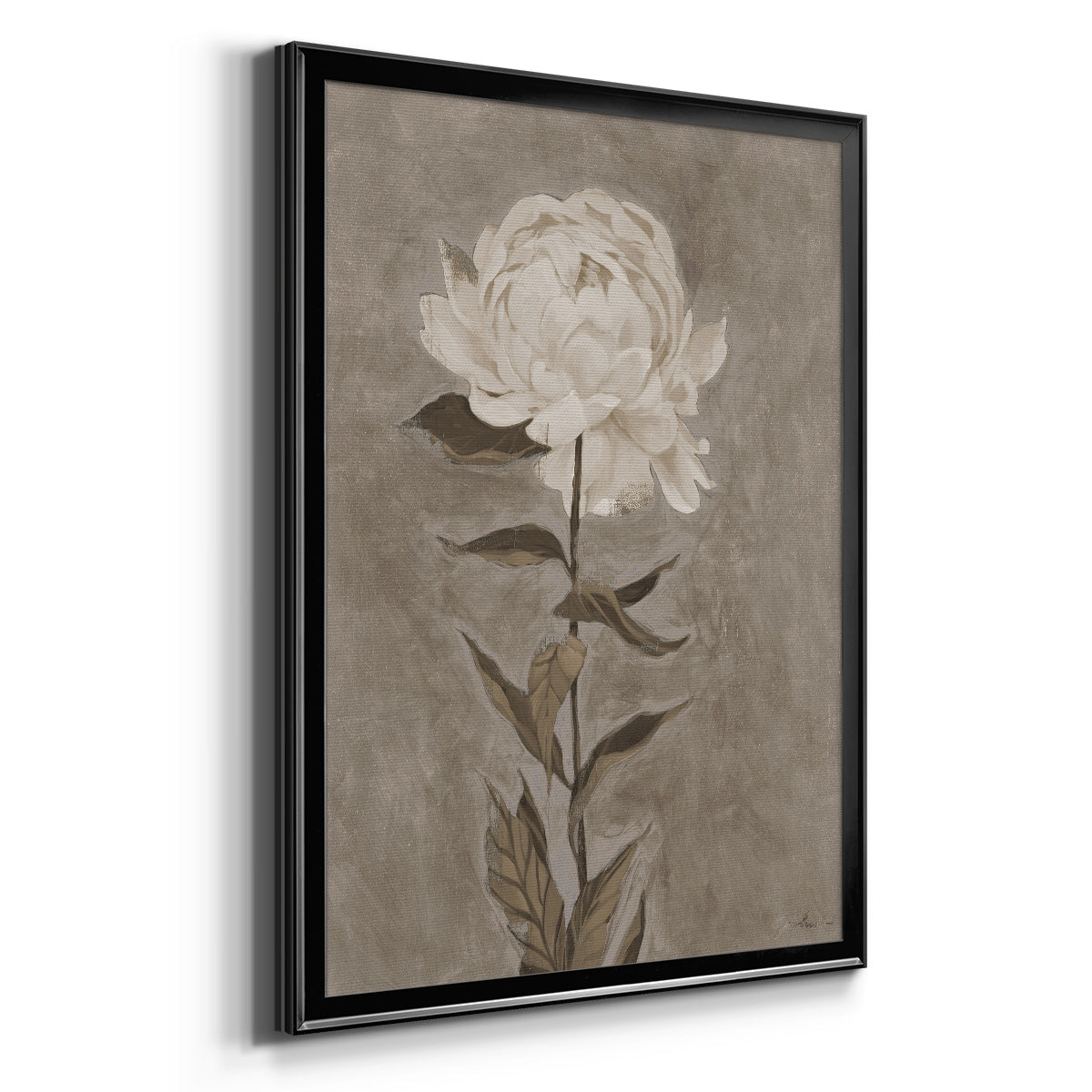 Pretty As A Peony I - Modern Framed Canvas Print
