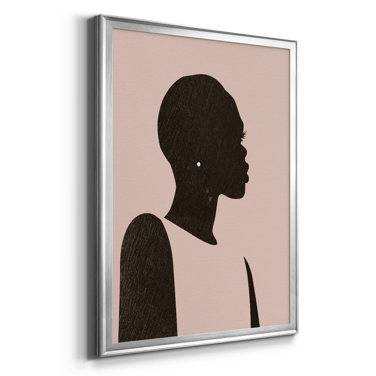 Pink Silhouette II - Modern Framed Canvas Print