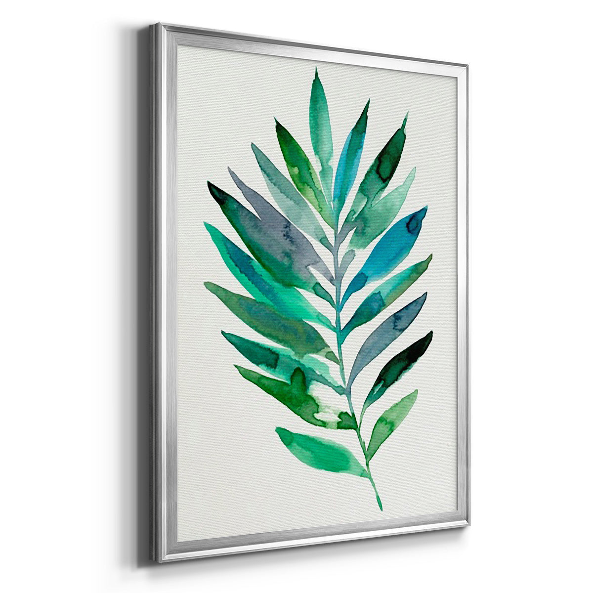 Palm Frond Flow III - Modern Framed Canvas Print