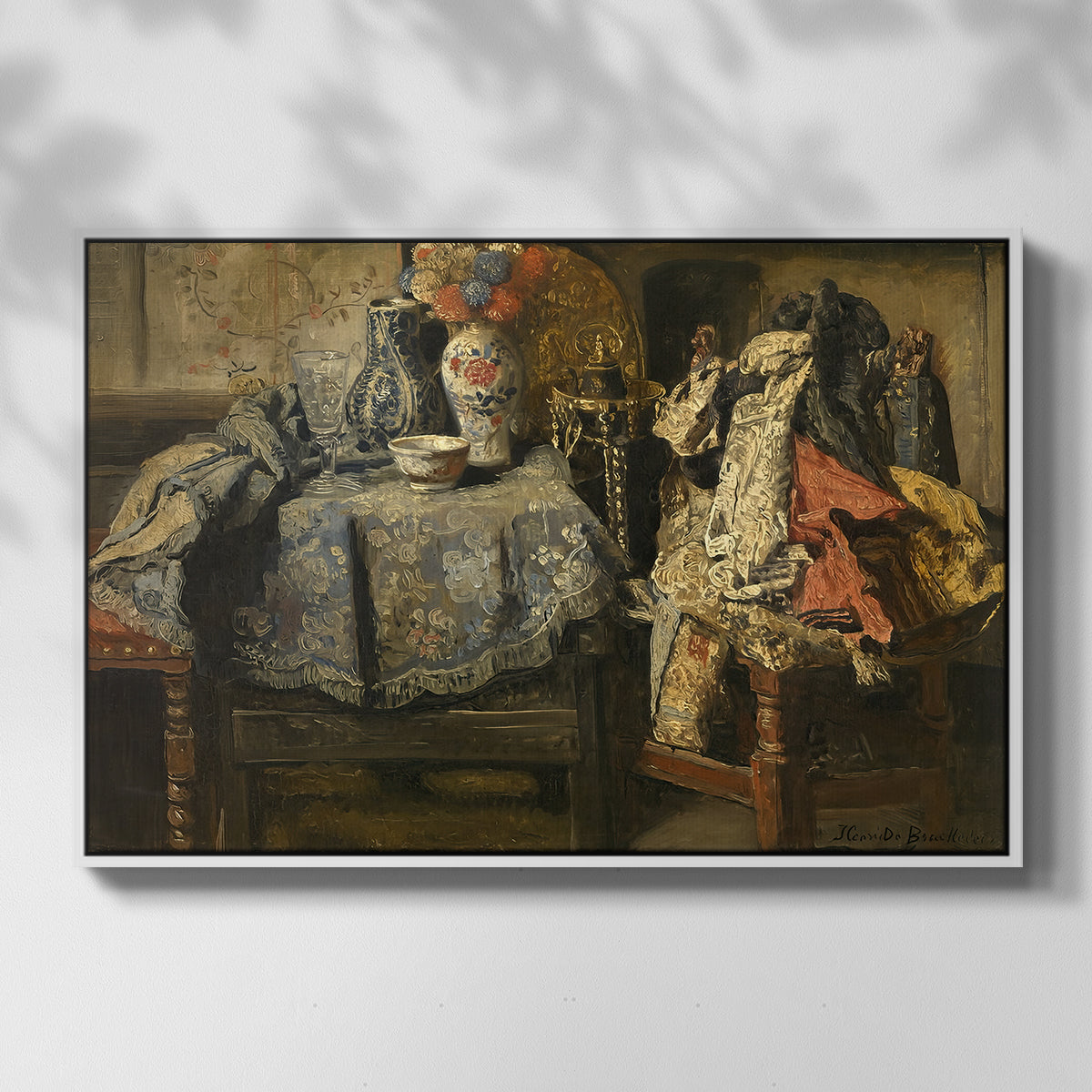 Still Life Requisites, 1885 - Floater Framed Canvas Print