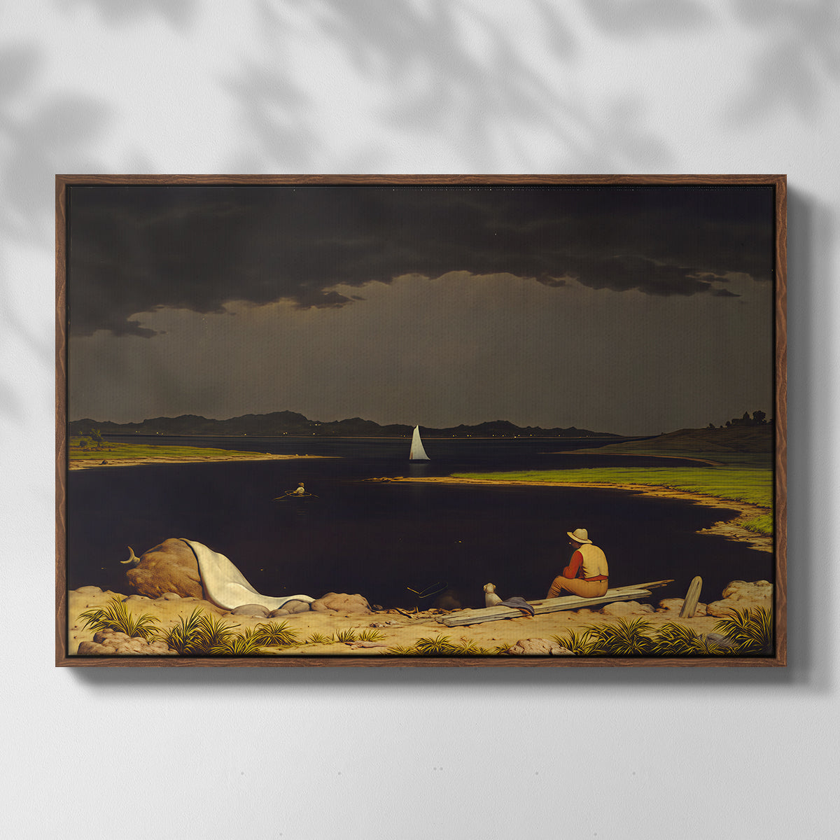 Approaching Thunder Storm, 1859 - Floater Framed Canvas Print