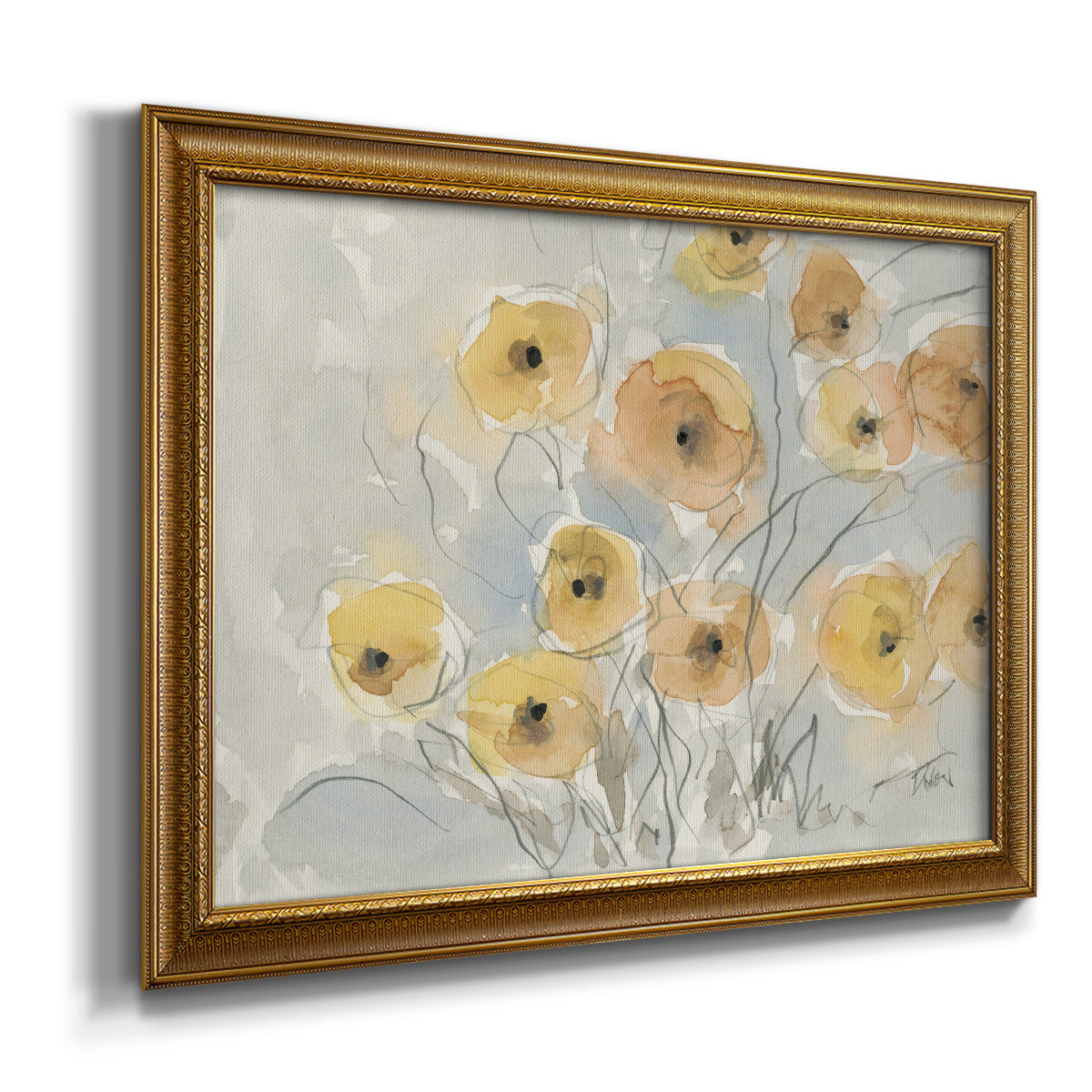 Sunset Poppies I Premium Framed Canvas- Ready to Hang