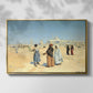 View from the Desert of Cairo with Citadel and Mamluk Tombs in the Background, c. 1889-1890 - Floater Framed Canvas Print