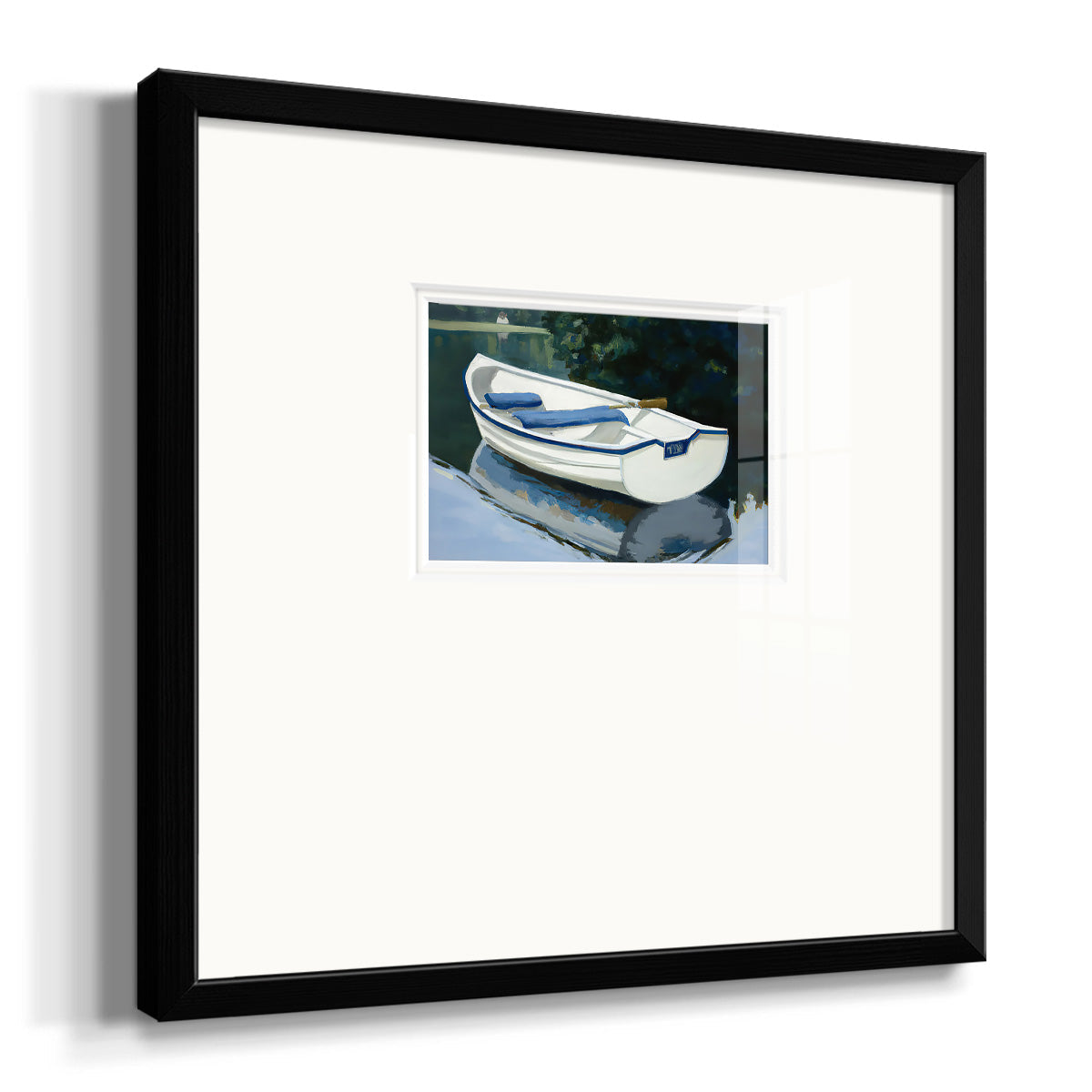 Colorful Rowboat I Premium Framed Print Double Matboard