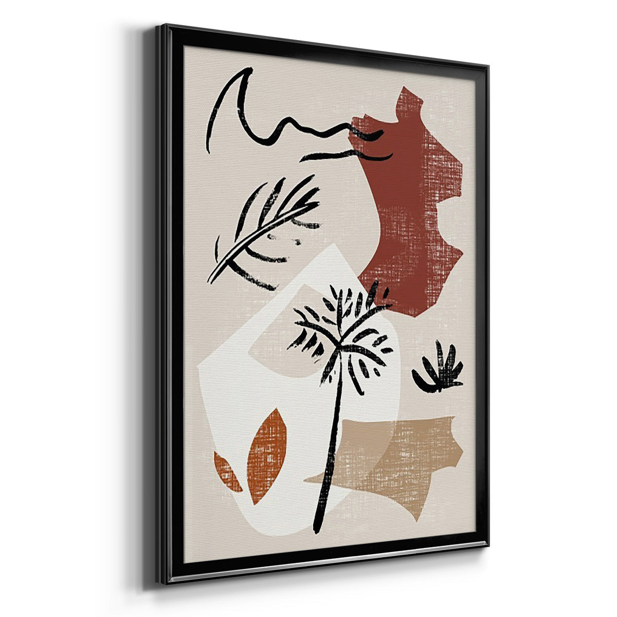 Soft Palms V - Modern Framed Canvas Print