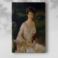Canvas art print of a refined figure with elegant posture and luminous color with a soft shadow on a white background.