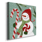 Peppermint Snowman II-Premium Gallery Wrapped Canvas - Ready to Hang