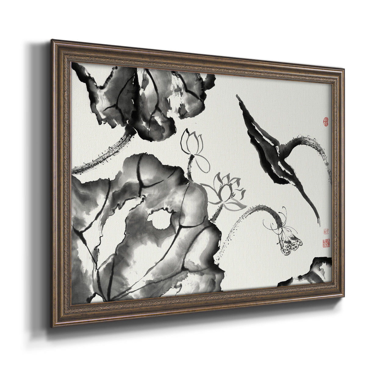 Lotus Study II Premium Framed Canvas- Ready to Hang