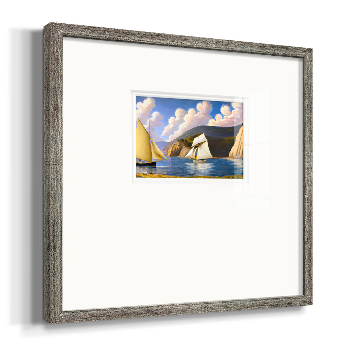 Golden Sail Valley Premium Framed Print Double Matboard