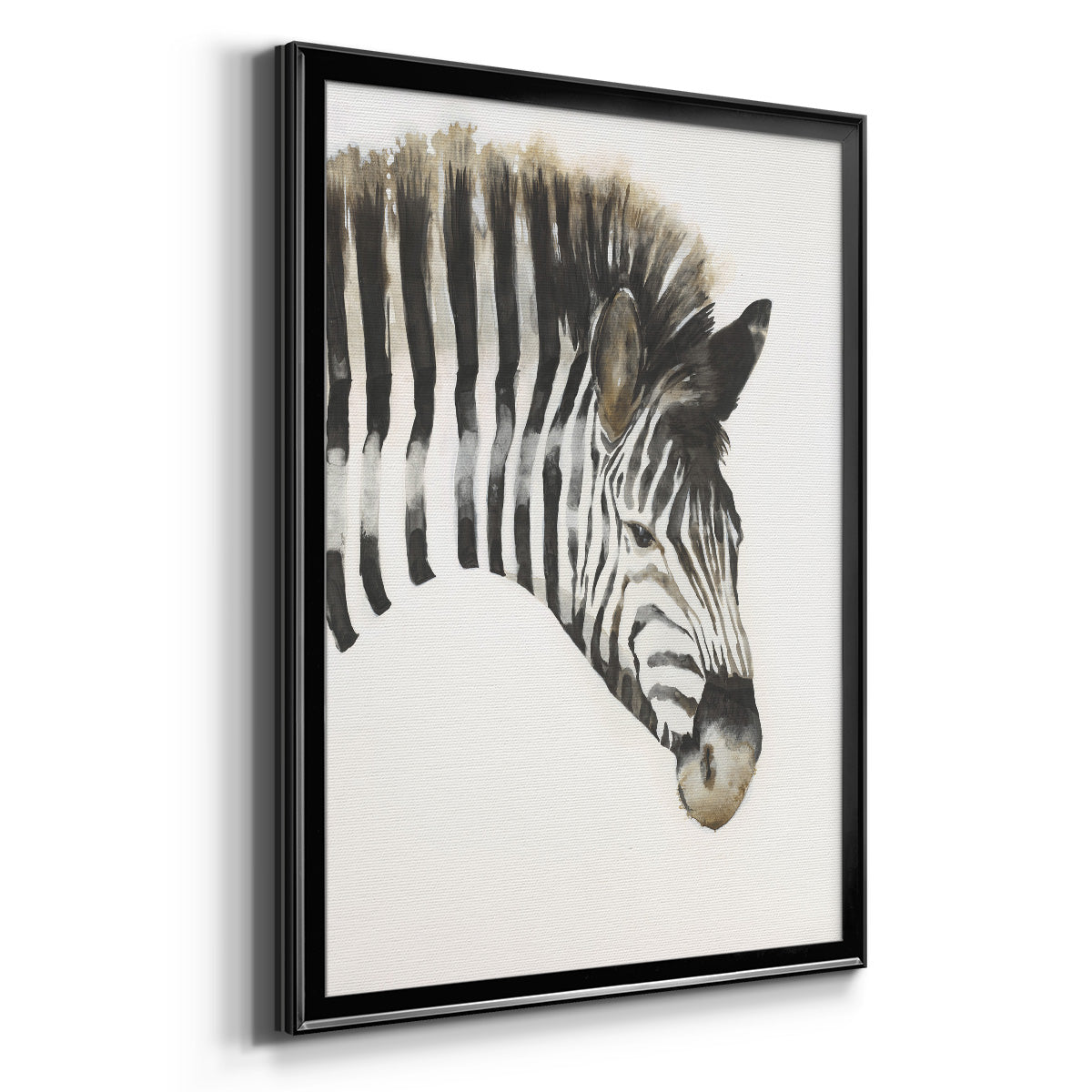 Zebra Stripes - Modern Framed Canvas Print