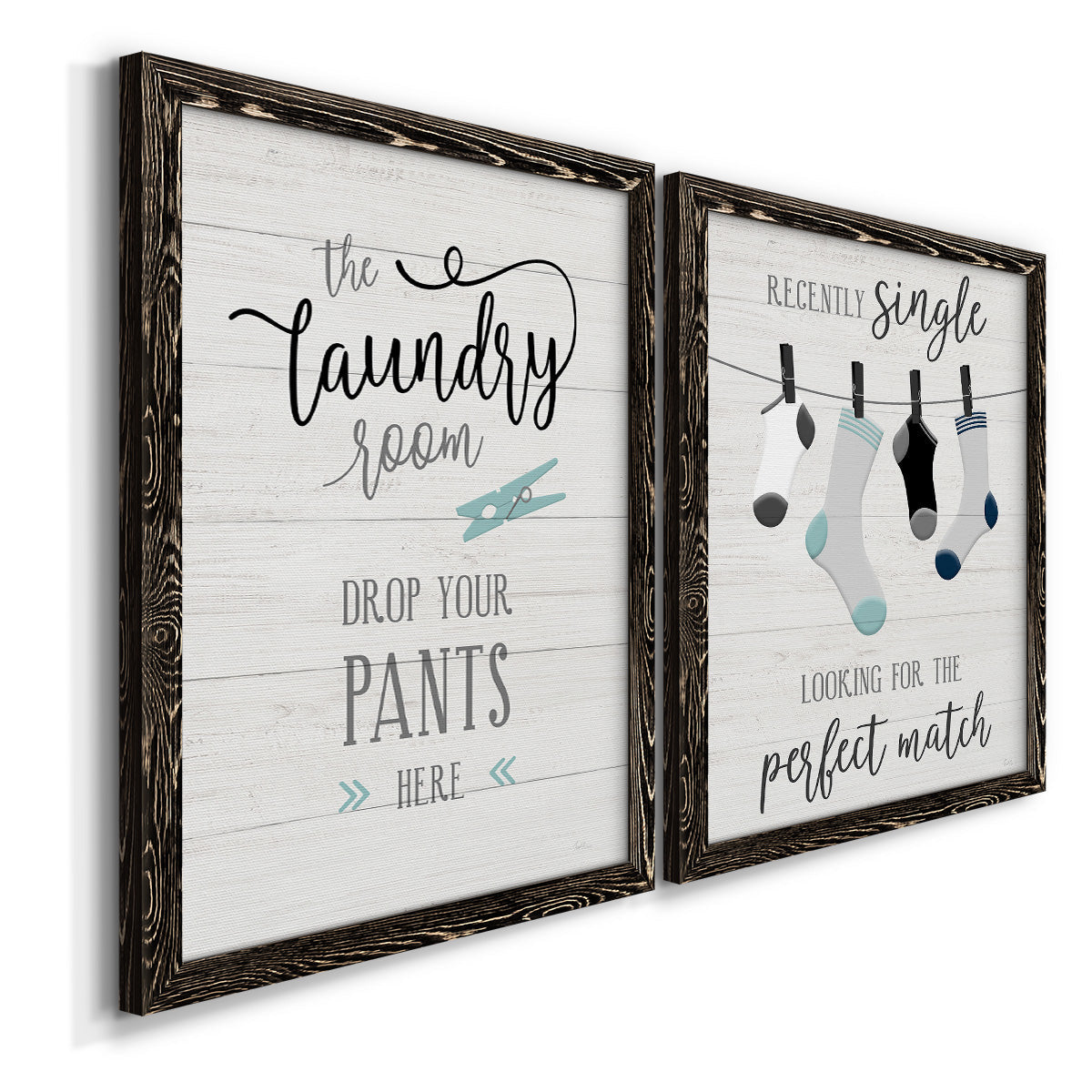 Drop Your Pants - Premium Framed Canvas 2 Piece Set - Ready to Hang