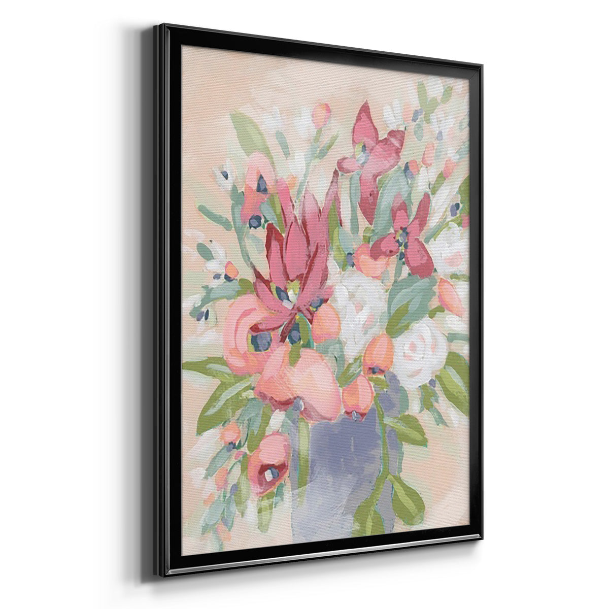 Blush Array I - Modern Framed Canvas Print