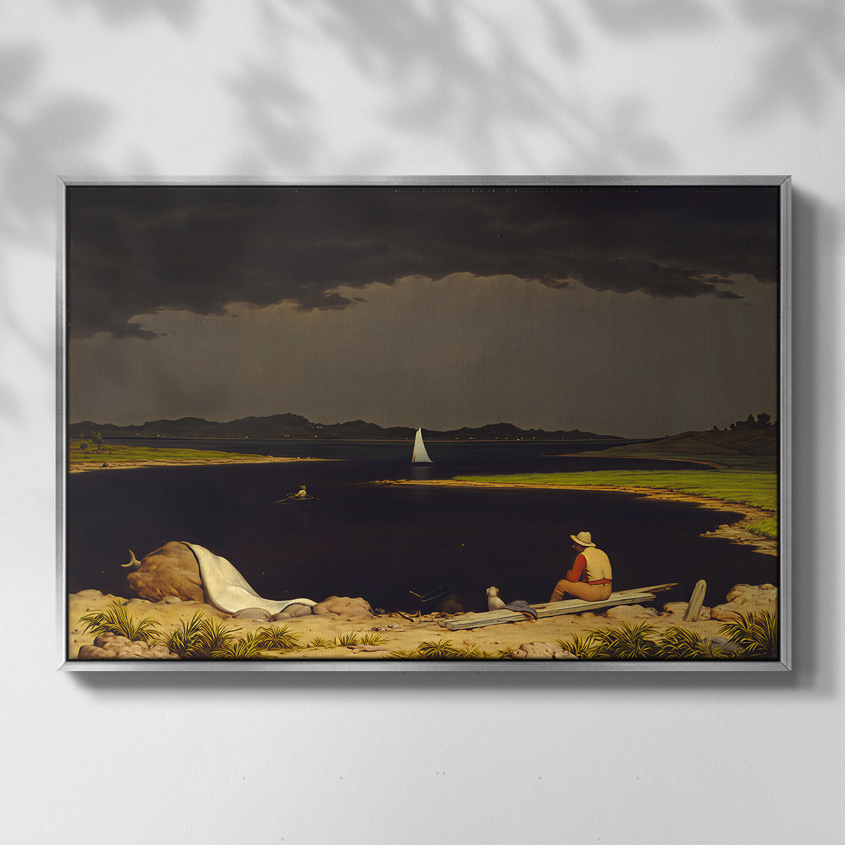 Approaching Thunder Storm, 1859 - Floater Framed Canvas Print