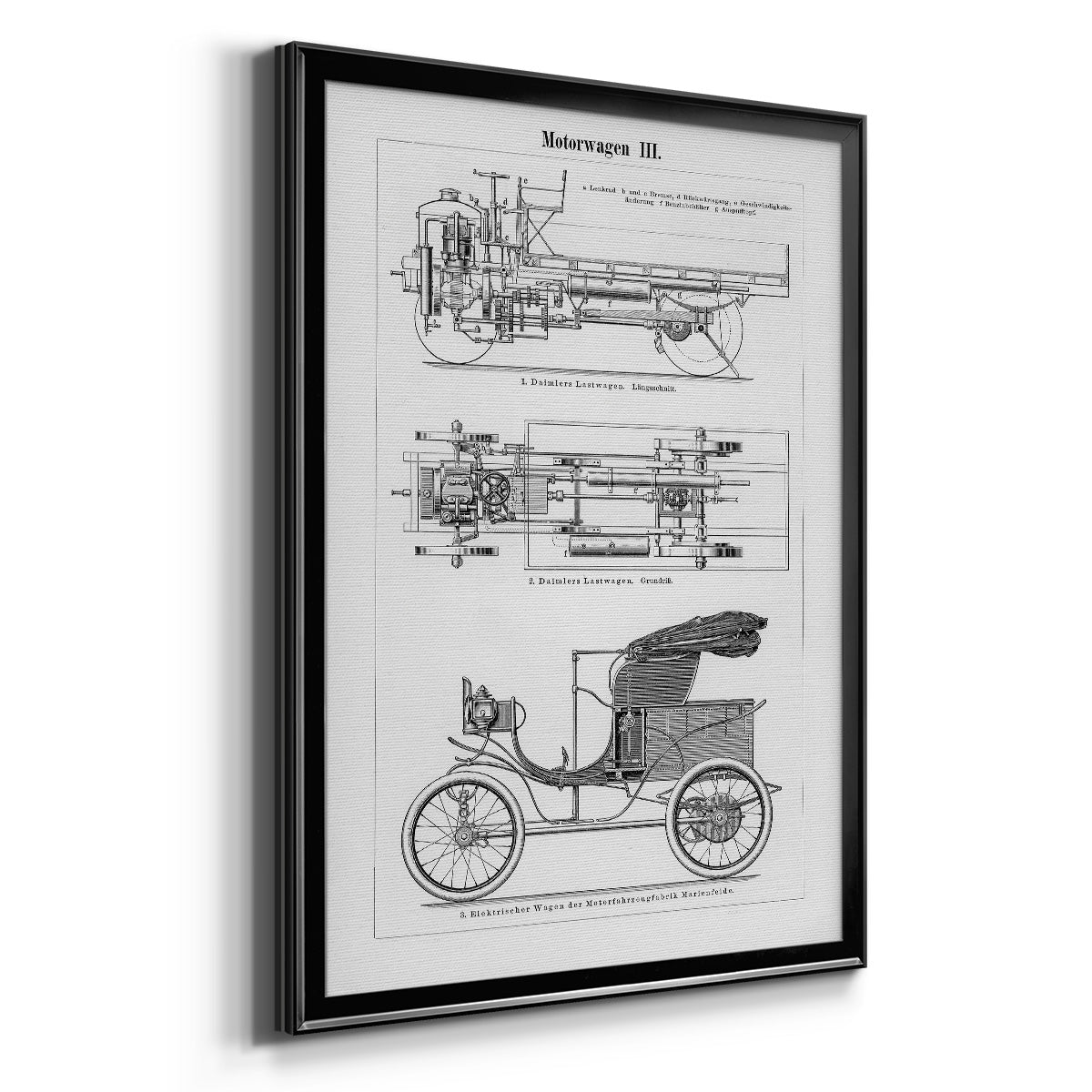 Industrial Motorcar - Modern Framed Canvas Print