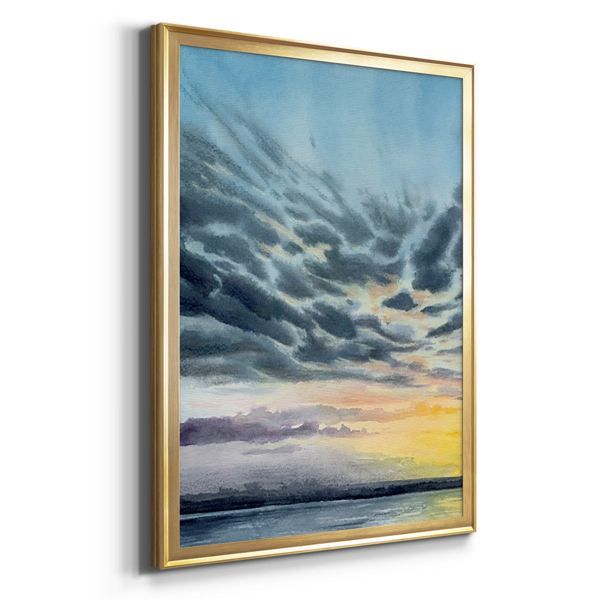 Anastasia Island Sunset I - Modern Framed Canvas Print