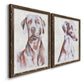 Sitting Dog I - Premium Framed Canvas 2 Piece Set - Ready to Hang