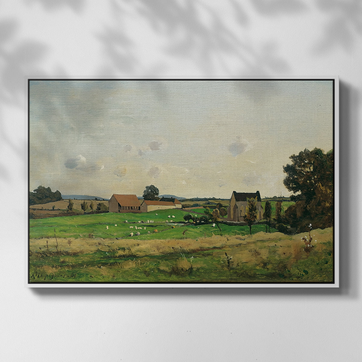 The Saulce Estate, 1869 - Floater Framed Canvas Print