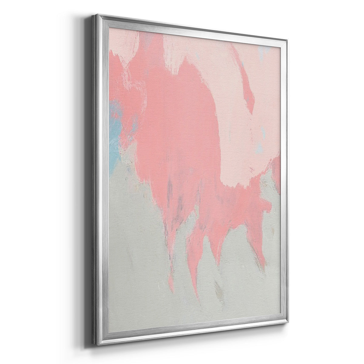 Blushing Abstract II - Modern Framed Canvas Print