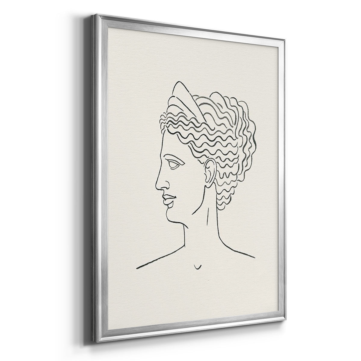 Greek Busts III - Modern Framed Canvas Print