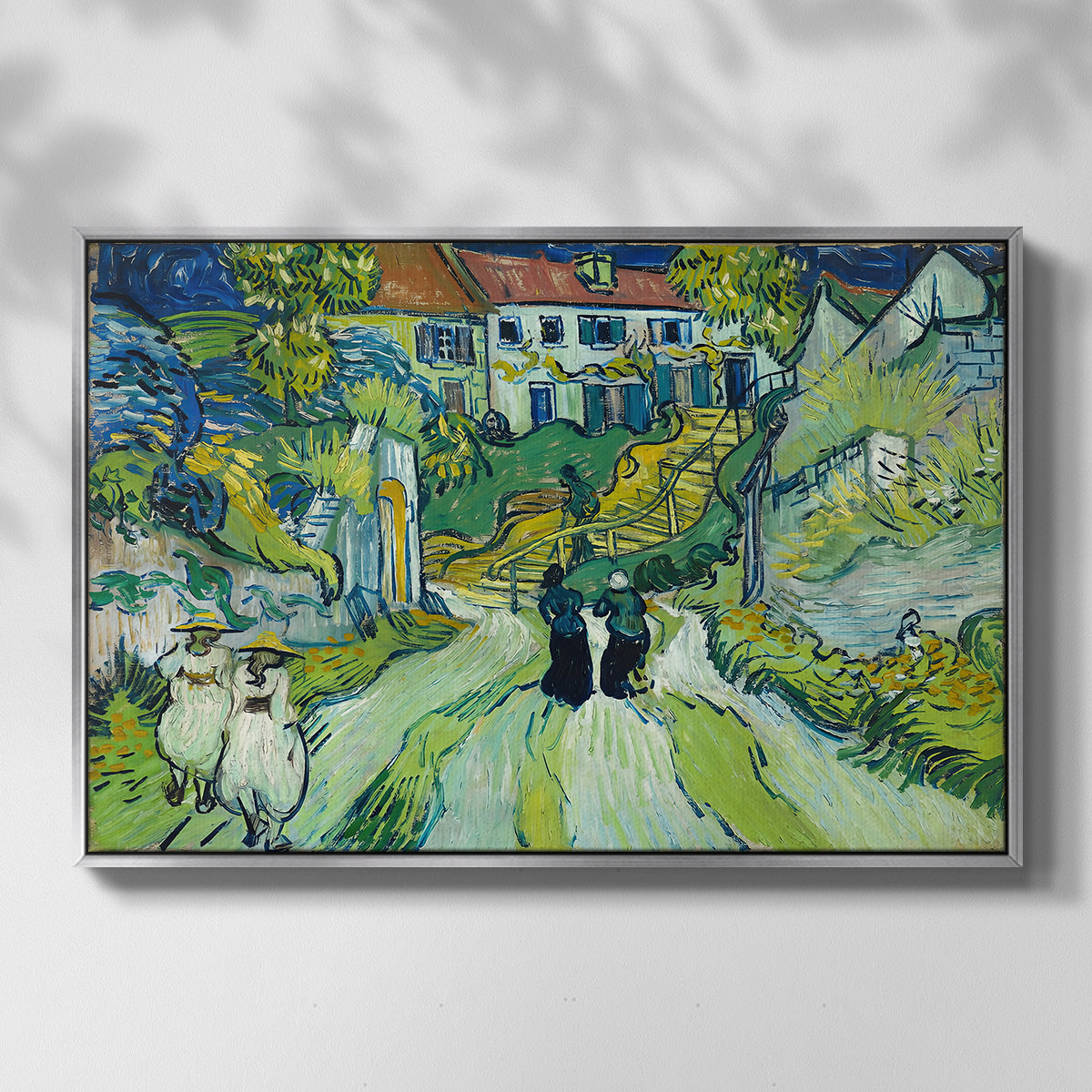Stairway at Auvers, 1890 - Floater Framed Canvas Print