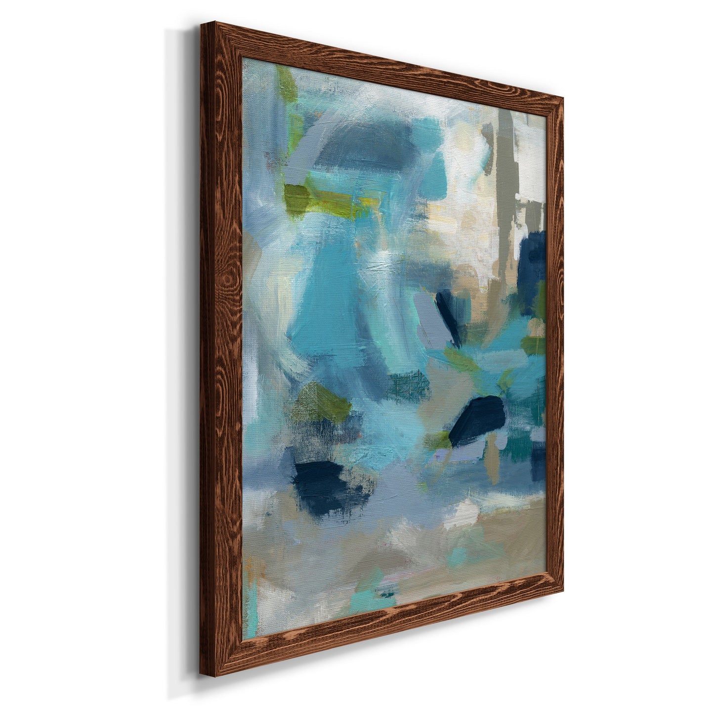 Circle the Beachfront - Barnwood Framed Canvas Print