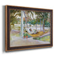 Impressionist leisure portrait scene by John Singer Sargent printed on canvas in an ornate bronzed mahogany wood frame.